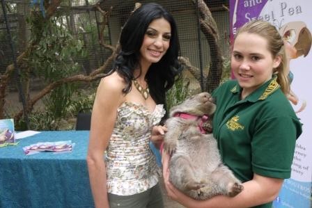 Gladys Boutros sharing Bubba and the Sweet Pea at a community event
